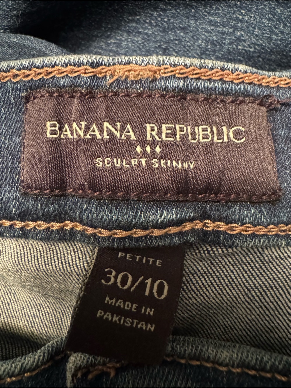Banana Republic Sculpt Skinny Dark Wash Jeans Petite 30/10 Good Condition - Picture 8 of 8